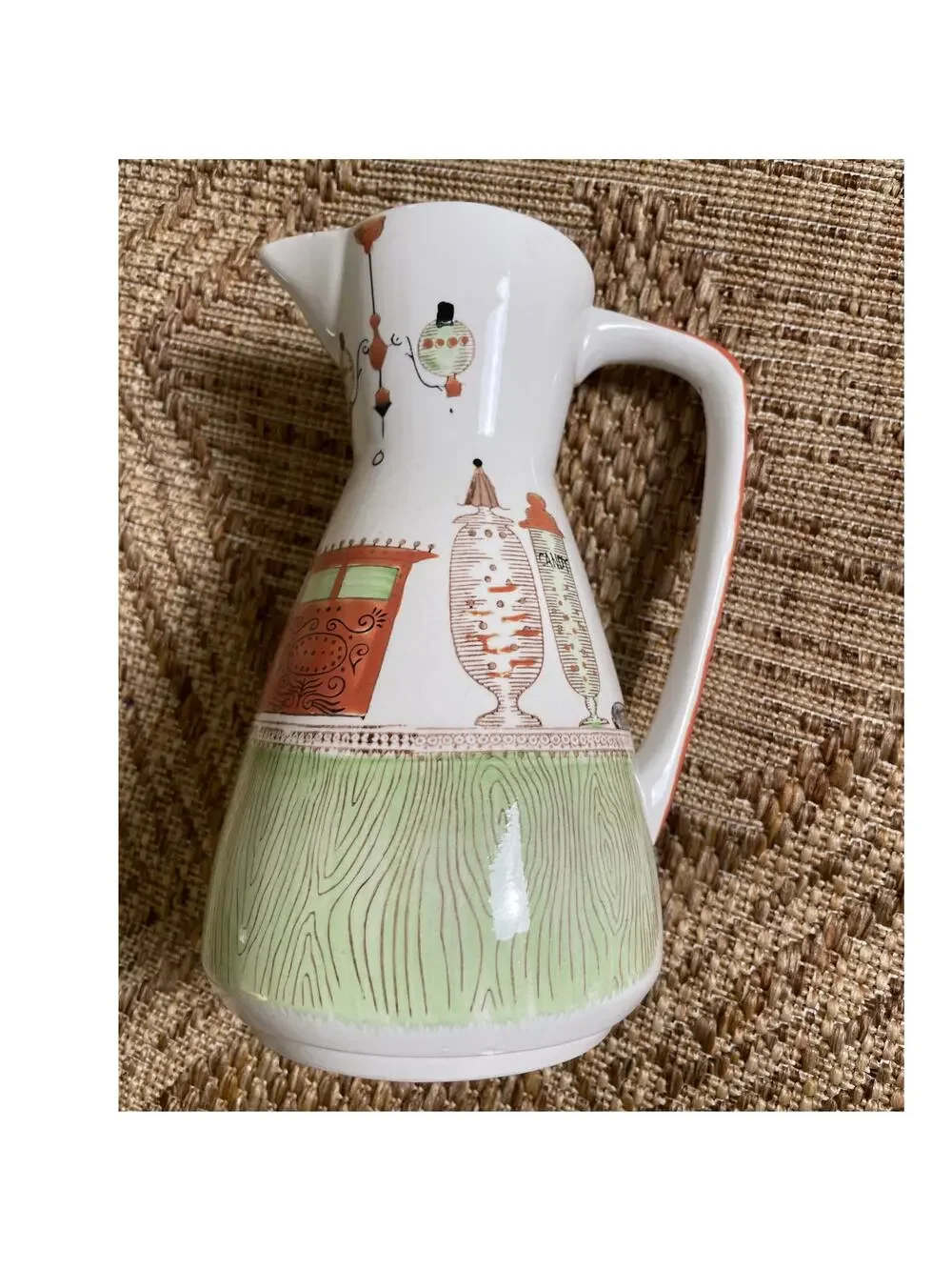 Vintage Enesco Japan MCM Pitcher / Vase
